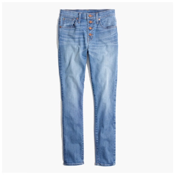 Madewell 9" High-Rise Skinny Skinny Crop Jeans: Button-Through Edition -- Sz 31 - Picture 1 of 6